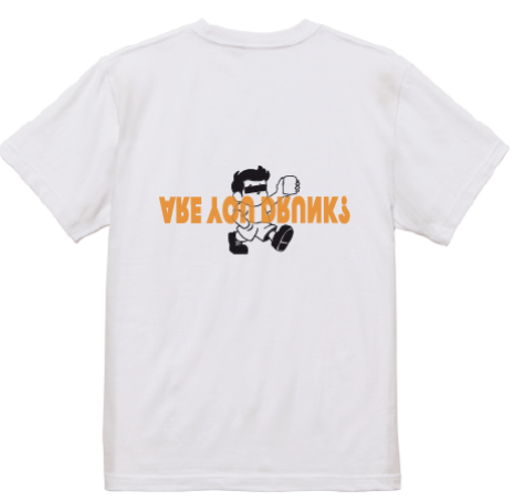 ビッグサイズ　バックデザイン　Are you drunk Tシャツ